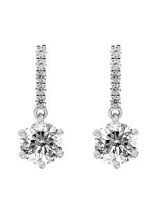 PENDIENTES BRIZZLING PLATA Y DIAMANTE MOISANITA                                                     