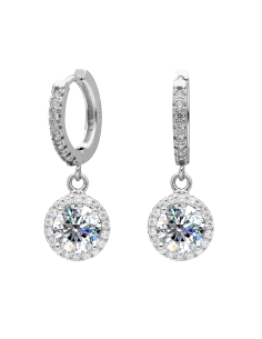 PENDIENTES BRIZZLING PLATA Y DIAMANTE MOISANITA                                                     