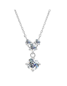 GARGANTILLA BRIZZLING PLATA Y DIAMANTE MOISANITA                                                    