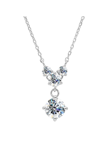 GARGANTILLA BRIZZLING PLATA Y DIAMANTE MOISANITA                                                    