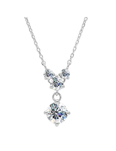 GARGANTILLA BRIZZLING PLATA Y DIAMANTE MOISANITA                                                    