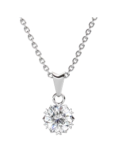 GARGANTILLA BRIZZLING PLATA Y DIAMANTE MOISANITA                                                    