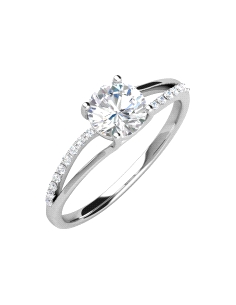 ANILLO BRIZZLING PLATA Y DIAMANTE MOISANITA TALLA 14                                                