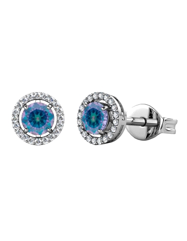 PENDIENTES BRIZZLING PLATA Y DIAMANTE MOISANITA COLORS                                              