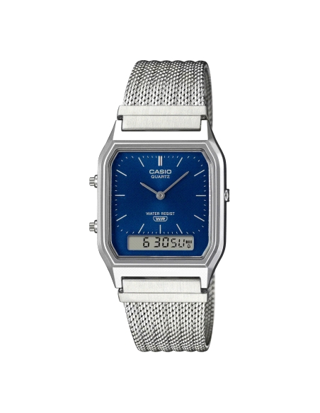 RELOJ CASIO VINTAGE ACERO AQ-230EM-2AEF                                                             