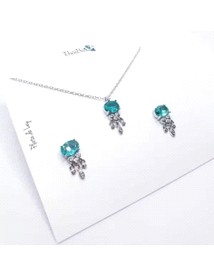JUEGO THAIBA PLATA LUXURY VERDE AGUA                                                                