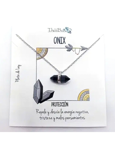 GARGANTILLA THAIBA PLATA ONIX                                                                       