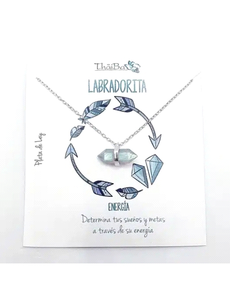 GARGANTILLA THAIBA PLATA LABRADORITA                                                                