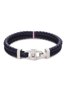 PULSERA CUERO Y ACERO TOMMY HILFIGER CABALLERO CARABINER 2790362                                    