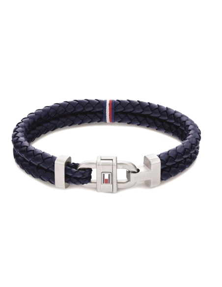 PULSERA CUERO Y ACERO TOMMY HILFIGER CABALLERO CARABINER 2790362                                    
