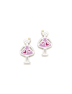 PENDIENTES PLATA AGATHA RUIZ DE LA PRADA AGATHITAS TRAJE LILA                                       