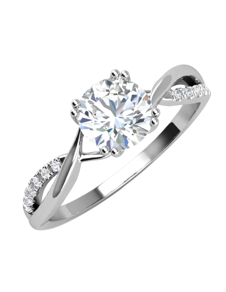 ANILLO BRIZZLING PLATA Y DIAMANTE MOISSANITA TALLA 14 BMR073.14                                     