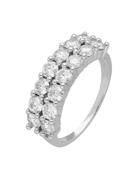 ANILLO BRIZZLING PLATA Y DIAMANTE MOISSANITA TALLA 14 BMR2207.14                                    