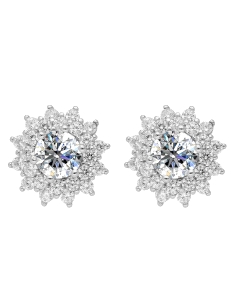 PENDIENTES BRIZZLING PLATA Y DIAMANTE MOISSANITA BME2078                                            