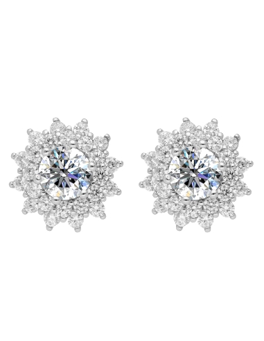 PENDIENTES BRIZZLING PLATA Y DIAMANTE MOISSANITA BME2078                                            