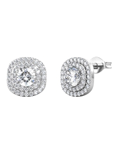 PENDIENTES BRIZZLING PLATA Y DIAMANTE MOISSANITA BME025                                             