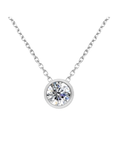 GARGANTILLA PLATA BRIZZLING PLATA Y DIAMANTE MOISSANITA 6MM BMCP068-6                               