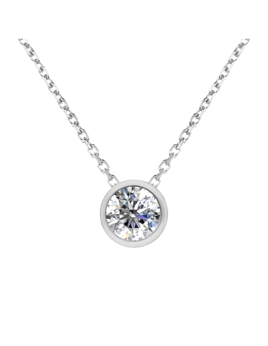GARGANTILLA PLATA BRIZZLING PLATA Y DIAMANTE MOISSANITA 6MM BMCP068-6                               