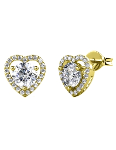 PENDIENTES BRIZZLING PLATA CHAPADA Y DIAMANTE MOISSANITA BME013G                                    