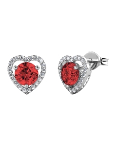 PENDIENTES BRIZZLING PLATA Y DIAMANTE MOISSANITA COLORS BME013-R                                    