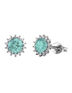 PENDIENTES BRIZZLING PLATA Y DIAMANTE MOISSANITA COLORS BME008-B                                    