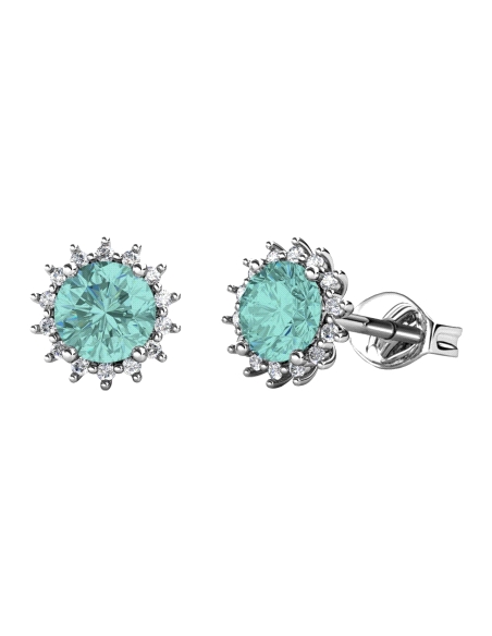 PENDIENTES BRIZZLING PLATA Y DIAMANTE MOISSANITA COLORS BME008-B                                    
