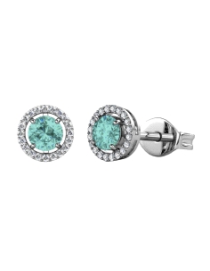 PENDIENTES BRIZZLING PLATA Y DIAMANTE MOISSANITA COLORS BME007-B                                    