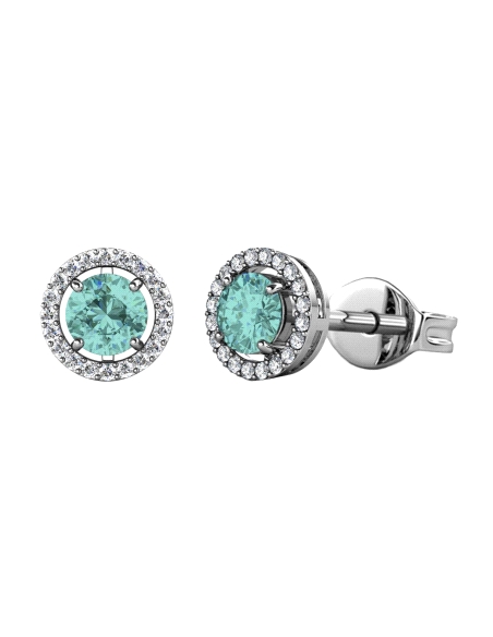 PENDIENTES BRIZZLING PLATA Y DIAMANTE MOISSANITA COLORS BME007-B                                    