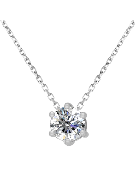 GARGANTILLA BRIZZLING PLATA Y DIAMANTE MOISSANITA 3MM BMCP067-3                                     