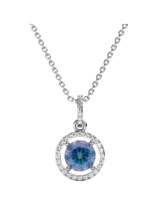 GARGANTILLA BRIZZLING PLATA Y DIAMANTE MOISSANITA COLORS BMP007-D                                   