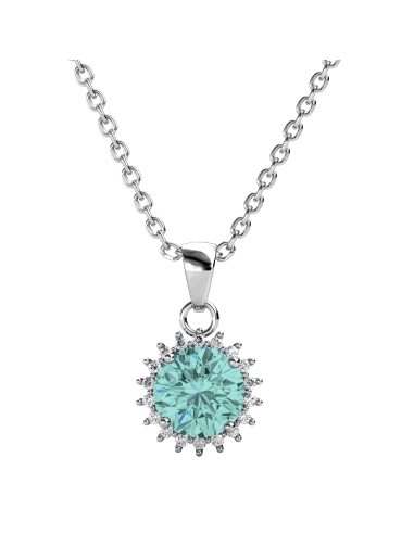 GARGANTILLA BRIZZLING PLATA Y DIAMANTE MOISSANITA COLORS BMP008-8                                   