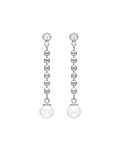 PENDIENTES VICTORIA CRUZ PLATA MOTHER CRISTALES Y PERLA A4529-07HT                                  