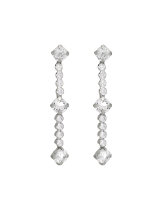 PENDIENTES VICTORIA CRUZ PLATA HALO CIRSTALES RIVIERE A4485-07HT                                    