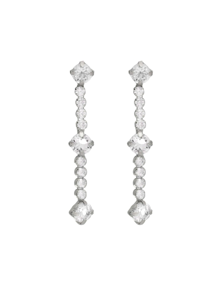 PENDIENTES VICTORIA CRUZ PLATA HALO CIRSTALES RIVIERE A4485-07HT                                    