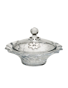BOMBONERA MARGARITA CRISTAL BOHEMIA 12X21CM                                                         