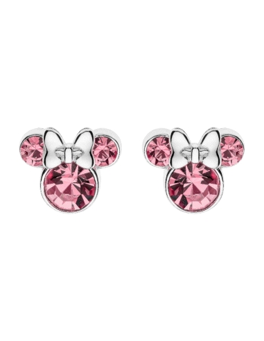 PENDIENTES DISNEY PLATA MINNIE MOUSSE ROSA                                                          