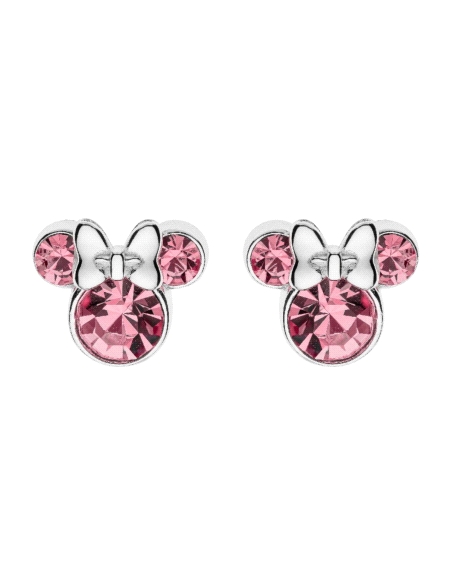 PENDIENTES DISNEY PLATA MINNIE MOUSSE ROSA                                                          