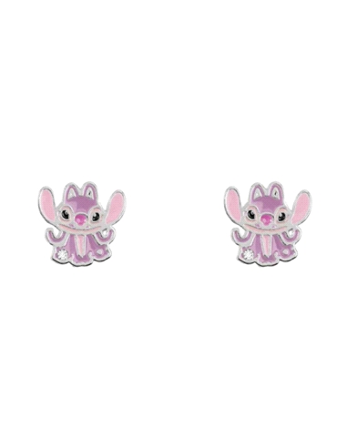 PENDIENTES DISNEY BRONCE CHAPADO ANGEL STITCH                                                       