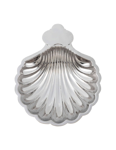 CONCHA BAUTISMAL BEBÉ LATON PLATEADO                                                                