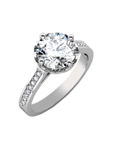 ANILLO BRIZZLING PLATA Y DIAMANTE MOISSANITA TALLA 16 BMR013.16                                     