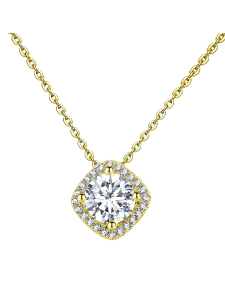 GARGANTILLA BRIZZLING PLAYA Y DIAMANTE MOISSANITA BMP043G                                           