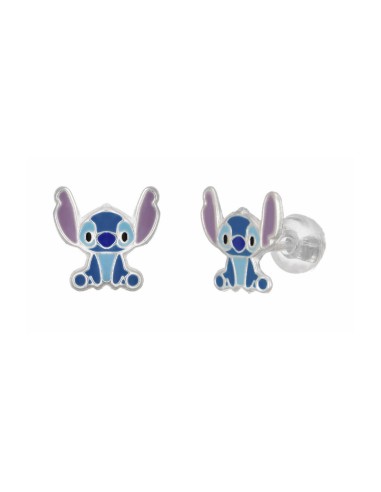 PENDIENTES PLATA DISNEY STITCH ESMALTE