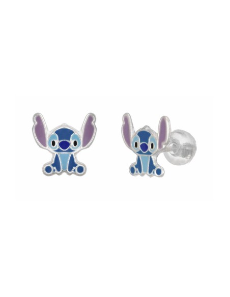 PENDIENTES PLATA DISNEY STITCH ESMALTE