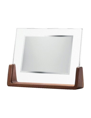 PLACA HOMENAJE CRISTAL Y MADERA                                                                     