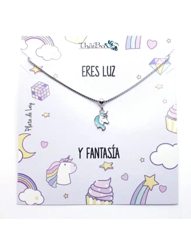 GARGANTILLA THAIBA PLATA NIÑA UNICORNIO                                                             