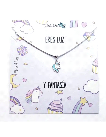 GARGANTILLA THAIBA PLATA NIÑA UNICORNIO                                                             