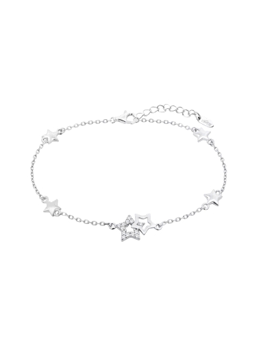 PULSERA LOTUS SILVER SEÑORA ESTRELLAS CIRCONITAS LP3177-2/1                                         