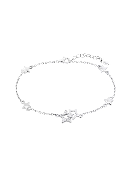 PULSERA LOTUS SILVER SEÑORA ESTRELLAS CIRCONITAS LP3177-2/1                                         