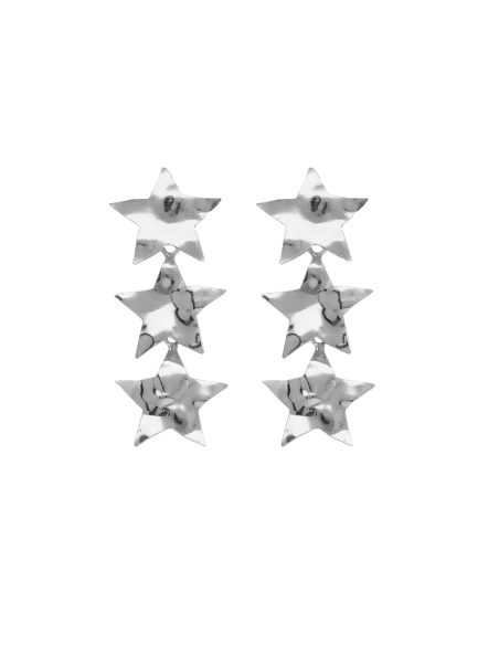PENDIENTES VICTORIA CRUZ PLATA ESTRELLAS GHANA