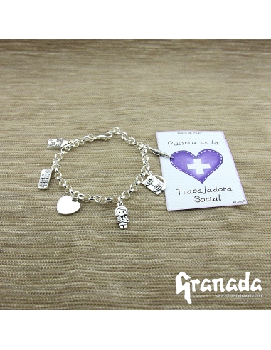 PULSERA PLATA TRABAJADORA SOCIAL